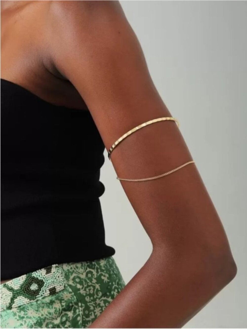 New! Gold Layered Band Chain Arm Cuff NWOT (4001)